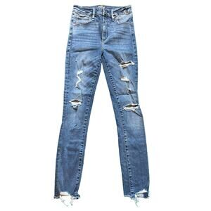 Abercrombie and Fitch Simone High Rise Skinny Ankle Stretch Jean 25 / 0 Long
